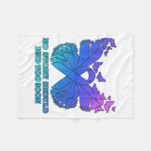 自殺を防ぐためには、あまりにも早く終わるべき話 フリースブランケット (正面(横))