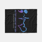 自殺を防ぐためには、あまりにも早く終わるべき話 フリースブランケット (正面(横))