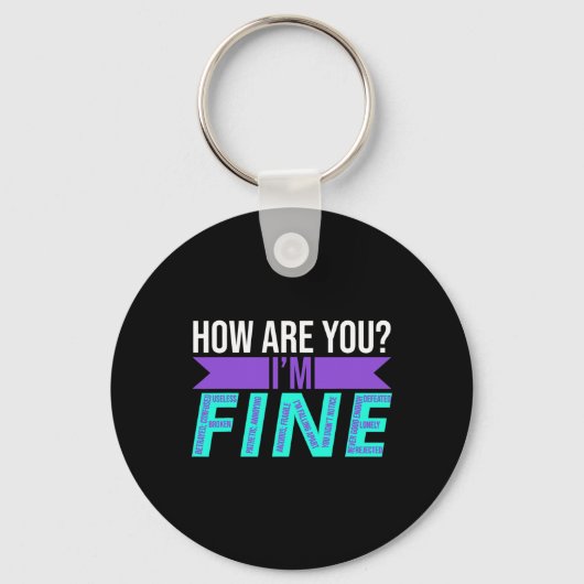 自殺を防ぐ素晴らし認識度 キーホルダー (正面)