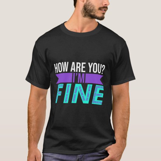自殺を防ぐ素晴らし認識度 Tシャツ (正面)