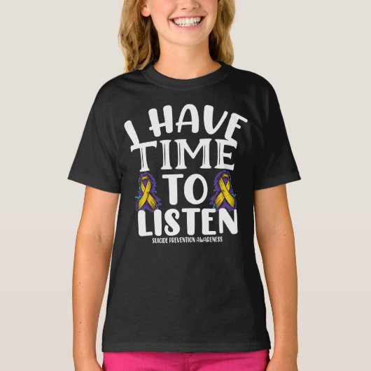 自殺を防聞ぐ認識度 Tシャツ (正面)