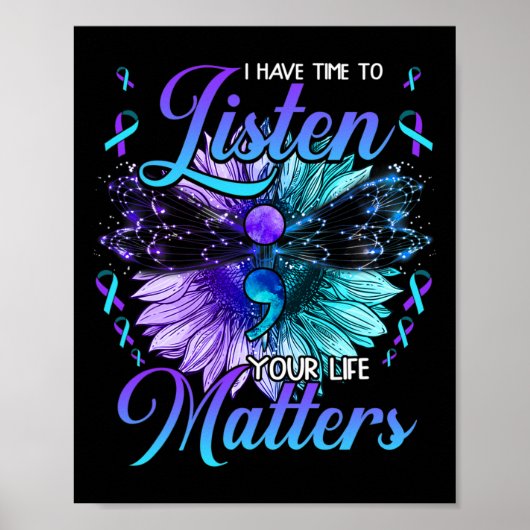 自殺を防聞止する認識度Sがある ポスター (正面)