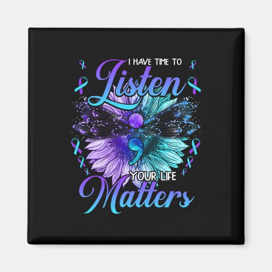 自殺を防聞止する認識度Sがある マグネット (正面)