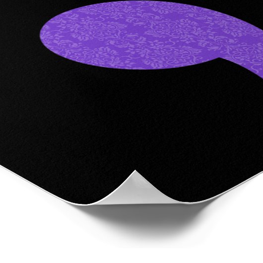 自殺クール防止のためのセミコロン記号の芸術 ポスター (角)