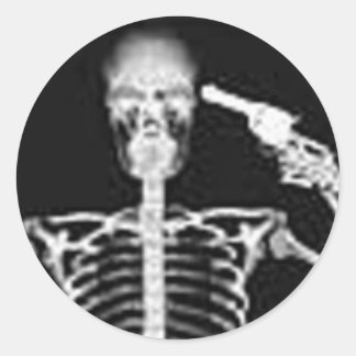 自殺ステッカー ラウンドシール