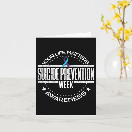 自殺予防あなたの人生の問題の自殺戦争 カード (黄色い花)