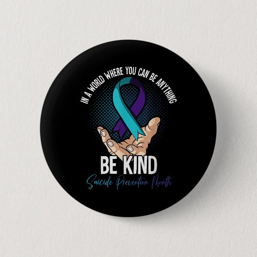 自殺予防の月 缶バッジ (正面)
