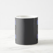 自殺予防啓発 ティール+パープル リボン コーヒーマグカップ (中央)
