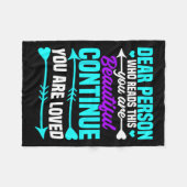 自殺予防認識度月精神衛生S フリースブランケット (正面(横))