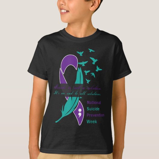 自殺予防週間の引用 Tシャツ (正面)