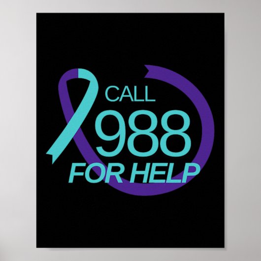 自殺予防988自殺予防うつ病 ポスター (正面)