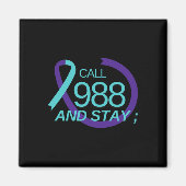 自殺予防988自殺予防うつ病 マグネット (正面)