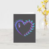 自殺予防 ティール パープル 認識 リボン カード (黄色い花)