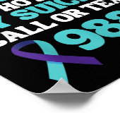 自殺予防 988 ホットライン - 愛を記憶して ポスター (角)