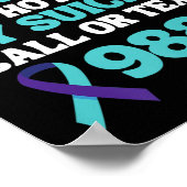 自殺予防 988 ホットライン - 愛を記憶して ポスター (角)