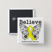 自殺信じ防止認識度 缶バッジ (正面&裏面)