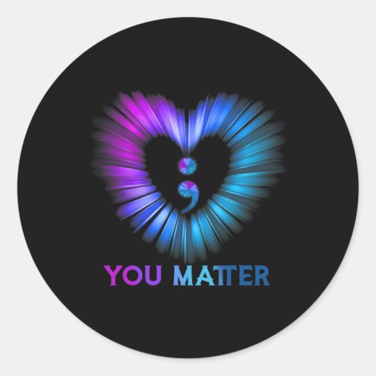 自殺問題の認識度と予防の半製品 ラウンドシール (正面)