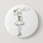 自殺女の子 缶バッジ (正面)