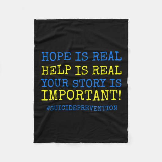 自殺実在防止 –  フリースブランケット (正面)