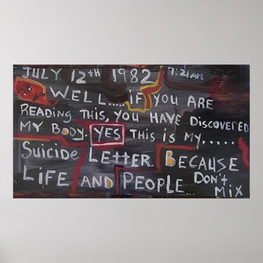 自殺状 ポスター (正面)