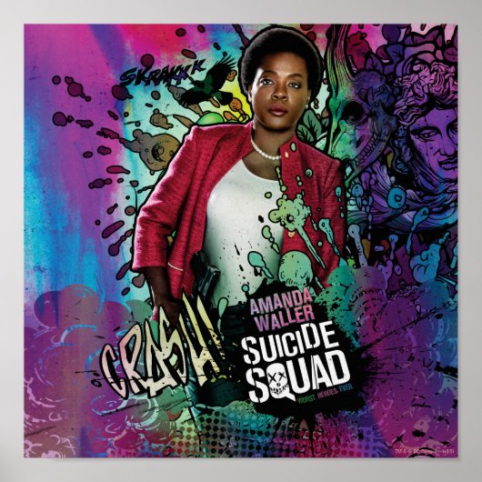 自殺班 |アマンダウォーラーキャラクターグラフィティ ポスター (正面)