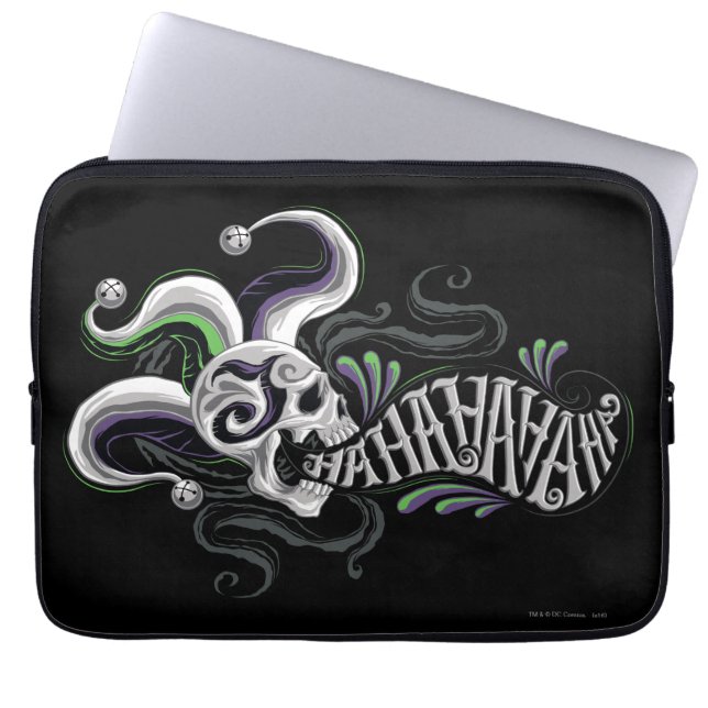 自殺班 |ジョーカースカル – ハハ ラップトップスリーブ (正面)