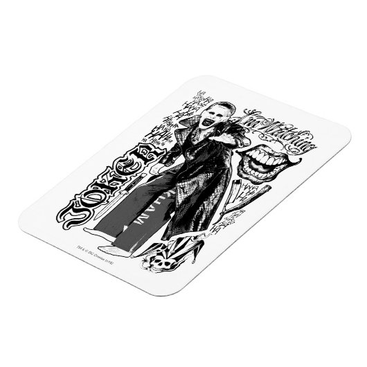 自殺班 |ジョーカータイポグラフィ写真 マグネット (左側)