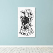 自殺班 |ジョーカー&ハーレーエアブラシタトゥー キャンバスプリント (インサイチュ (ウッドフロア))