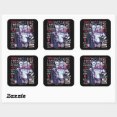 自殺班 |ジョーカー&ハーレータイポグラフィ写真 スクエアシール (シート)