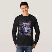 自殺班 |ジョーカー&ハーレータイポグラフィ写真 Tシャツ (正面フル)