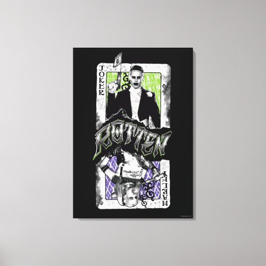 自殺班 |ジョーカー&ハーレーロットン キャンバスプリント (正面)