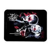 自殺班 |ジョーカー&ハーレー絵を描グラフィ マグネット (横)