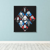 自殺班 |タスクフォースXひし市松模様に形 キャンバスプリント (インサイチュ (ウッドフロア))