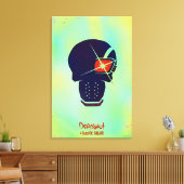 自殺班 |デッドショットヘッドアイコン キャンバスプリント (インサイチュ (リビング))