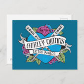 自殺班 |ハーレークインのタトゥーパーラーハート ポストカード (正面/裏面)