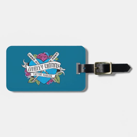 自殺班 |ハーレークインのタトゥーパーラーハート ラゲッジタグ (正面横)