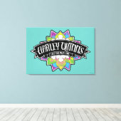 自殺班 |ハーレークインのタトゥーパーラーロータス キャンバスプリント (インサイチュ (ウッドフロア))