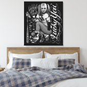 自殺班 |ハーレークインタイポグラフィ写真 キャンバスプリント (インサイチュ (寝室))