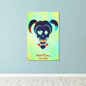 自殺班 |ハーレークインヘッドアイコン キャンバスプリント (インサイチュ (ウッドフロア))