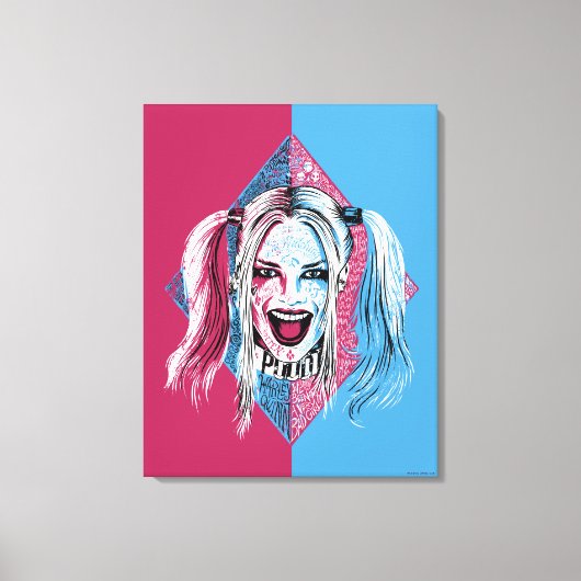 自殺班 |ハーレー笑い キャンバスプリント (正面)