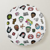 自殺班 |自殺絵文字パターン ラウンドクッション (裏面)