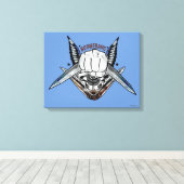 自殺班 | Boomerang Fist Tattoo Art キャンバスプリント (インサイチュ (ウッドフロア))