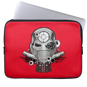自殺班   Deadshot Mask & Guns Tattoo Art ラップトップスリーブ