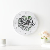 自殺班 | Jokerスカル「All In」 Tattoo Art ラージ壁時計 (ホーム)