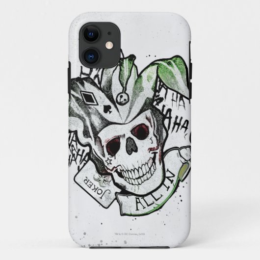 自殺班 | Jokerスカル「All In」 Tattoo Art Case-Mate iPhoneケース (裏面)