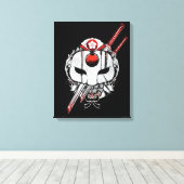 自殺班 | Katana Mask & Swords Tattoo Art キャンバスプリント (インサイチュ (ウッドフロア))