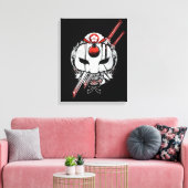 自殺班 | Katana Mask & Swords Tattoo Art キャンバスプリント (インサイチュ (リビング))