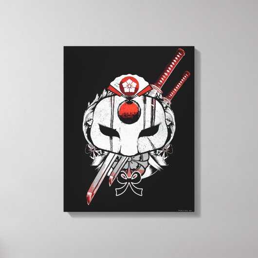 自殺班 | Katana Mask & Swords Tattoo Art キャンバスプリント (正面)