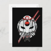 自殺班 | Katana Mask & Swords Tattoo Art ポストカード (正面/裏面)