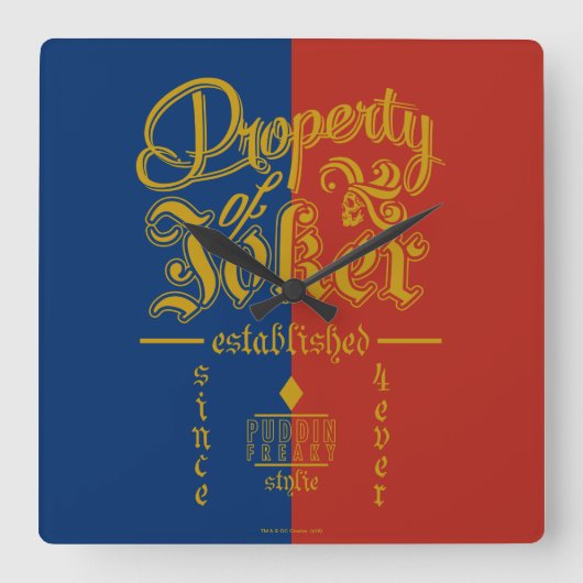 自殺班 | Puddin Freaky スクエア壁時計 (正面)